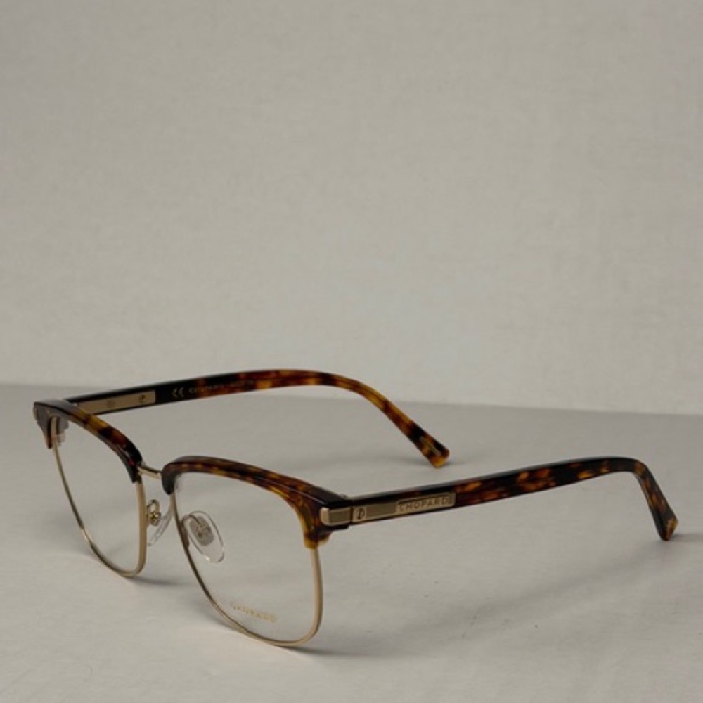 Chopard VCH297 722Y Havana Gold Eyeglasses New Authentic